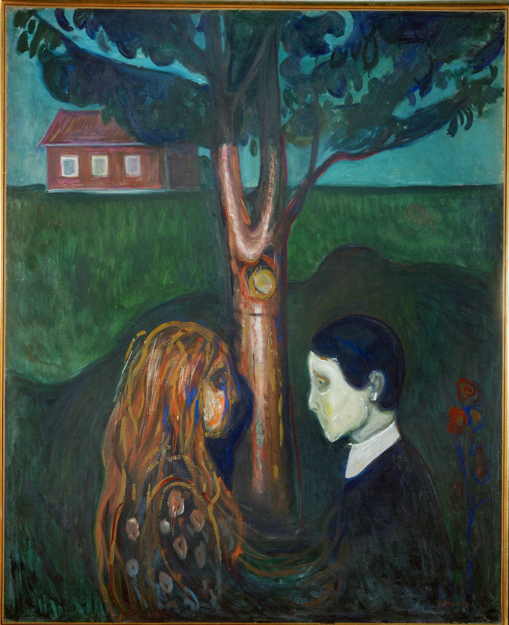 Oog in oog (olieverf op doek) door Edvard Munch