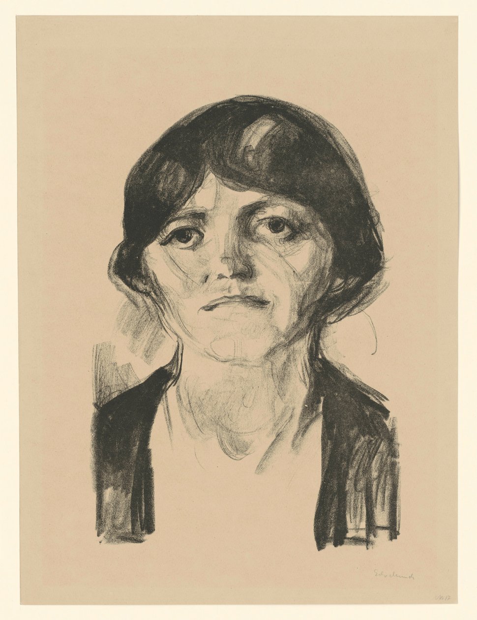 Vrouwenhoofd door Edvard Munch