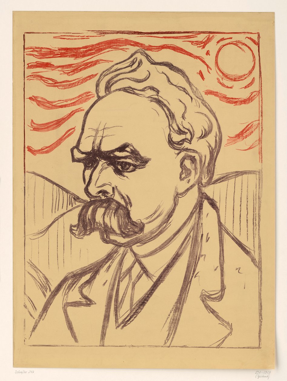 Friedrich Nietzsche door Edvard Munch
