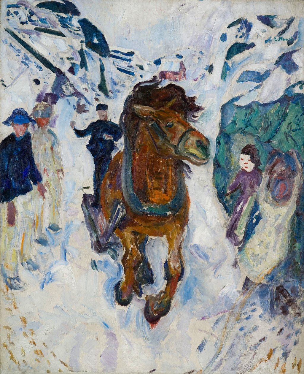 Galopperend paard door Edvard Munch