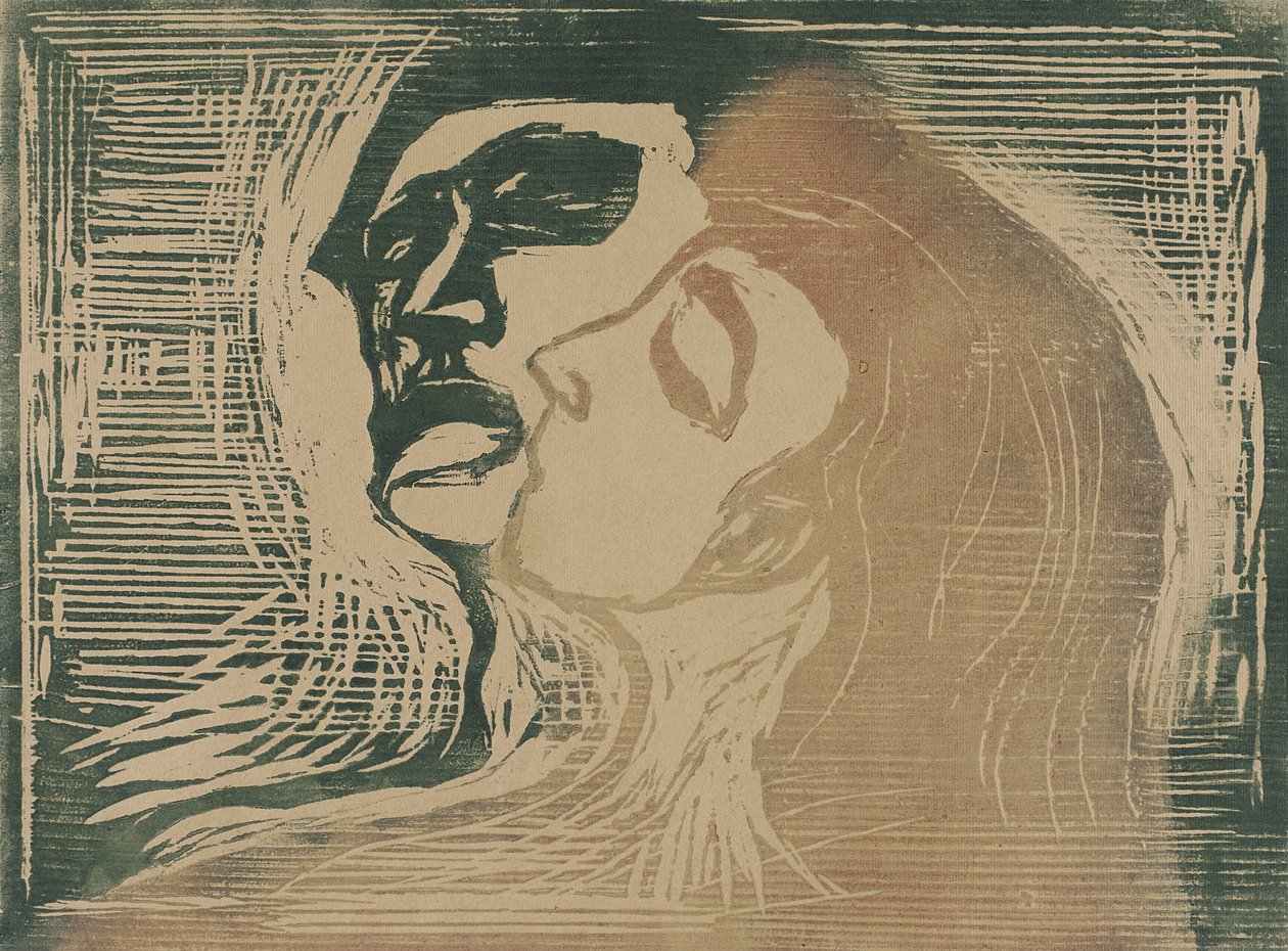 Kop aan kop door Edvard Munch