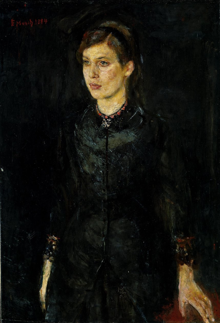 Inger Munch in Zwart door Edvard Munch
