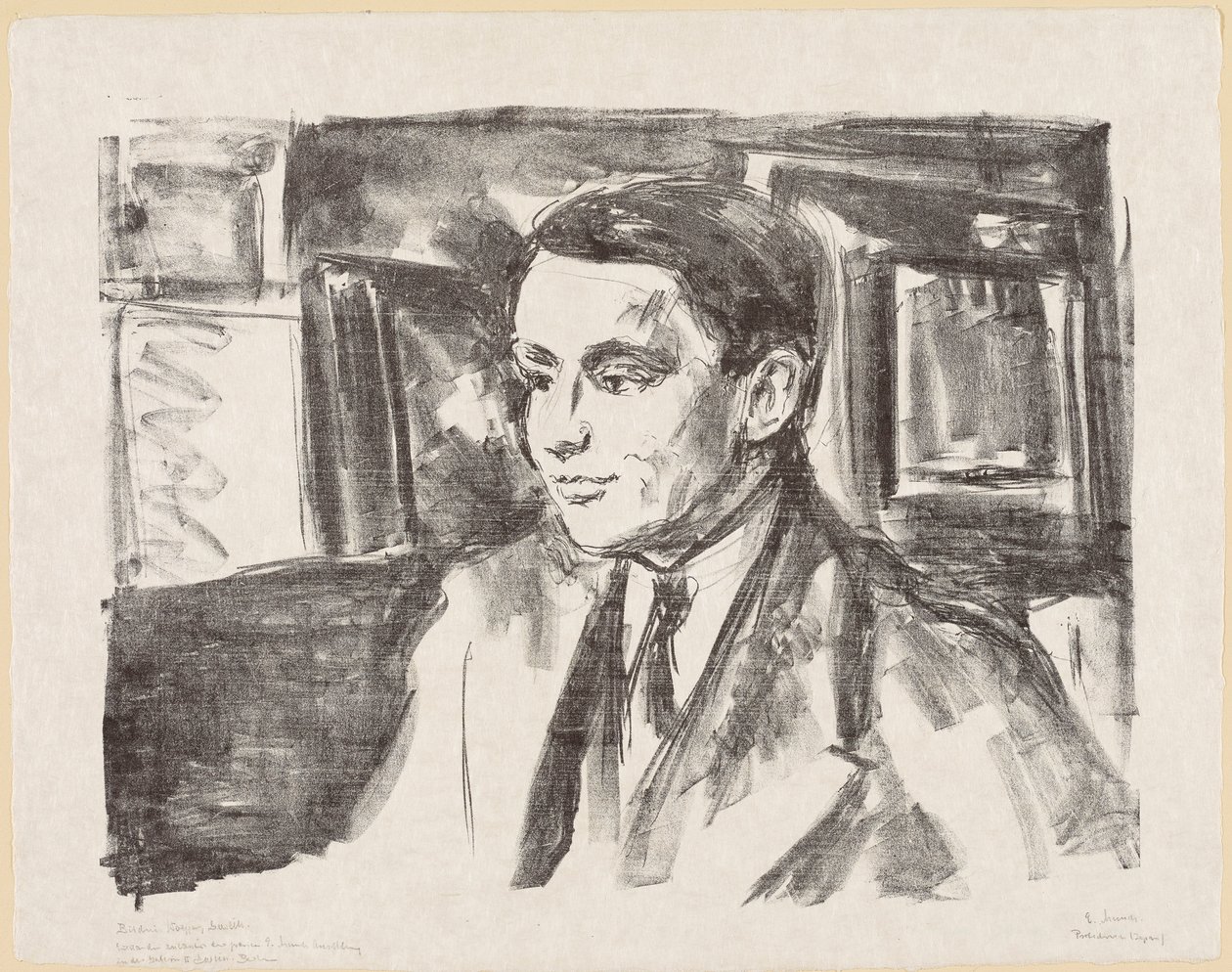 Jeugdportret van Wolfgang Gurlitt door Edvard Munch