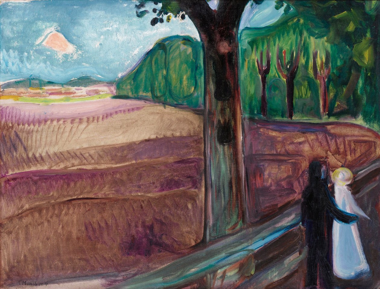 Zomernacht door Edvard Munch