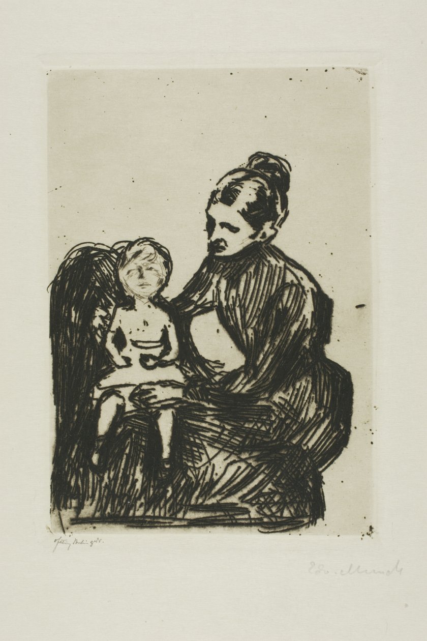 Verpleegster met een Jongen/De Moeder en het Huilende Kind door Edvard Munch