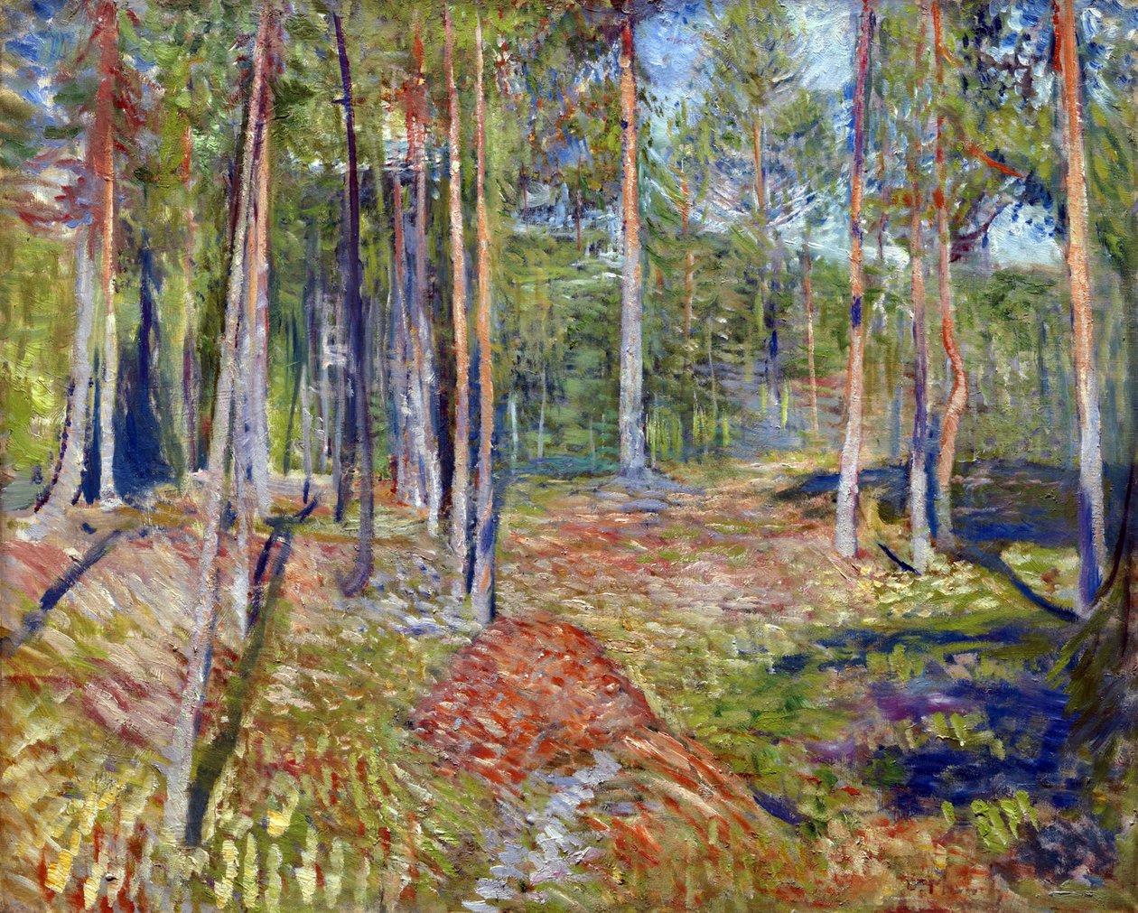 Pijnboombos door Edvard Munch