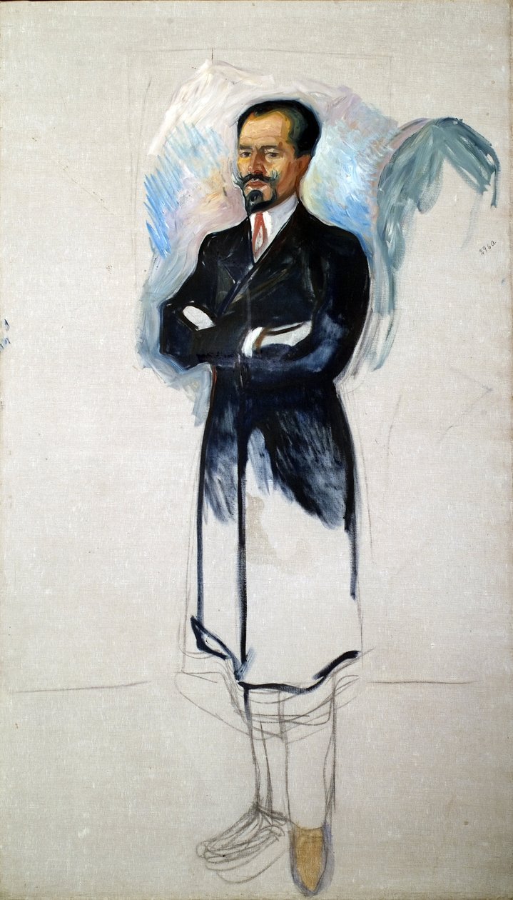Portret van Ernest Thiel 1859-1947 door Edvard Munch