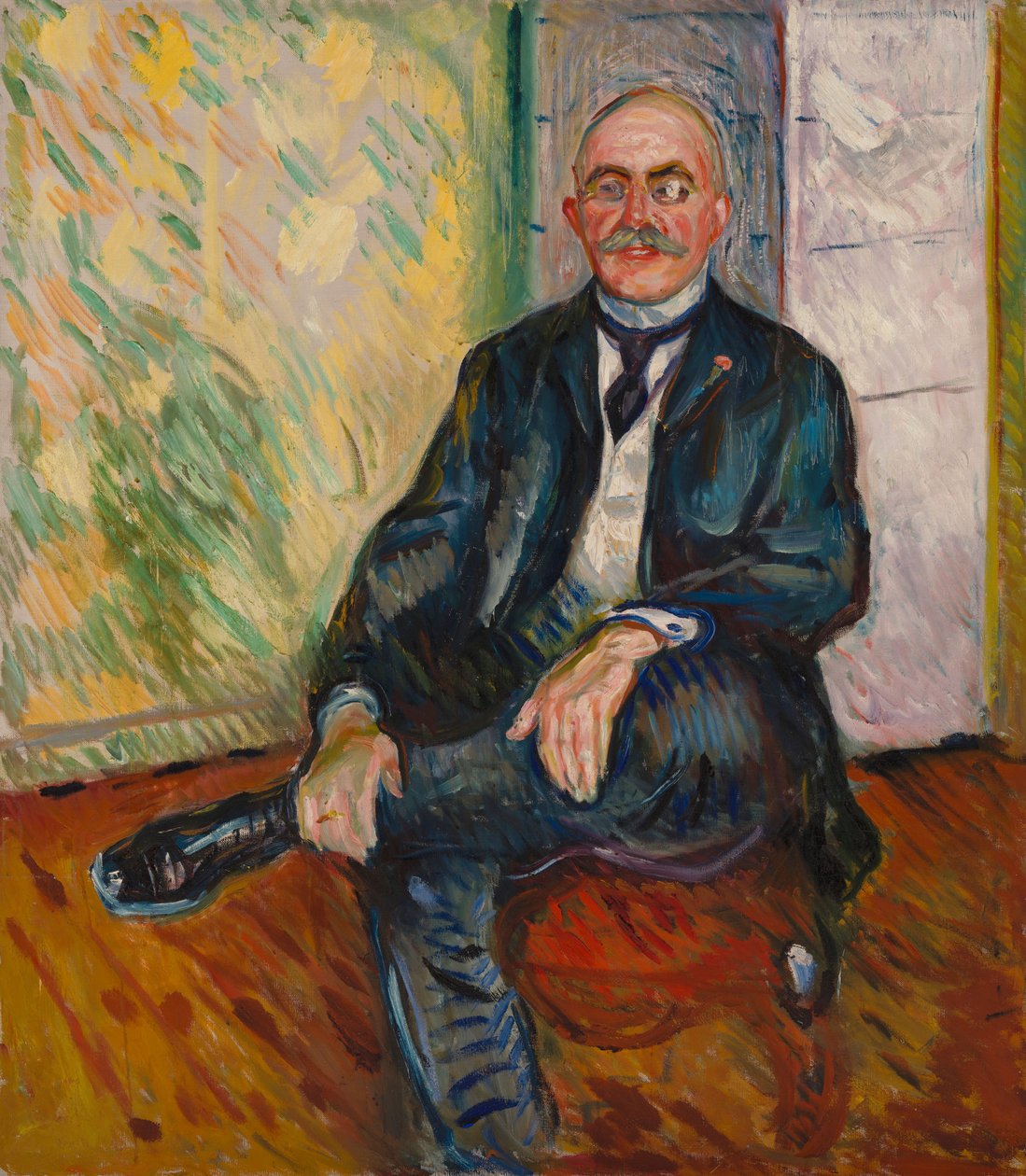Portret van Gustaf Schiefler door Edvard Munch