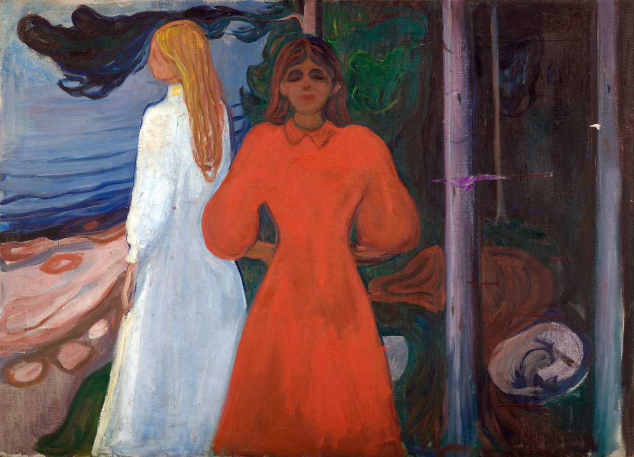 Rood en wit door Edvard Munch