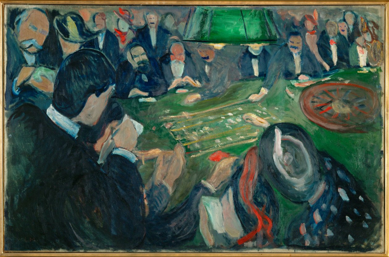 Roulettetafel (olieverf op doek) door Edvard Munch