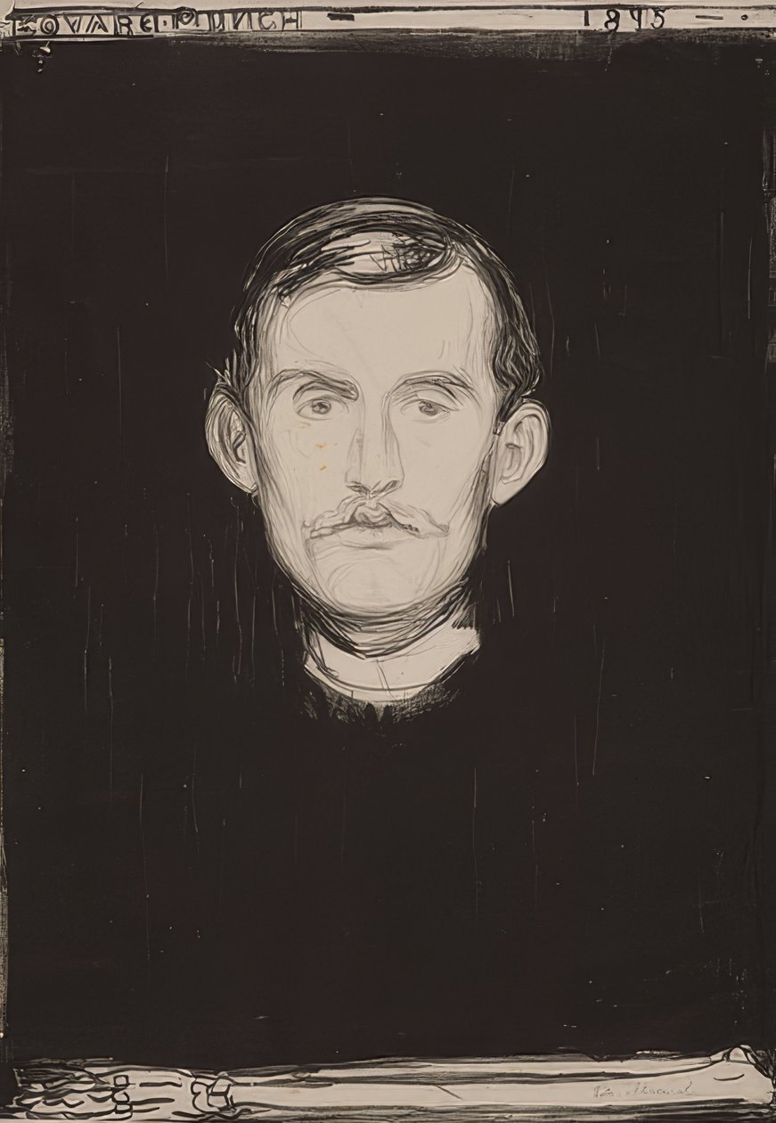 Zelfportret door Edvard Munch
