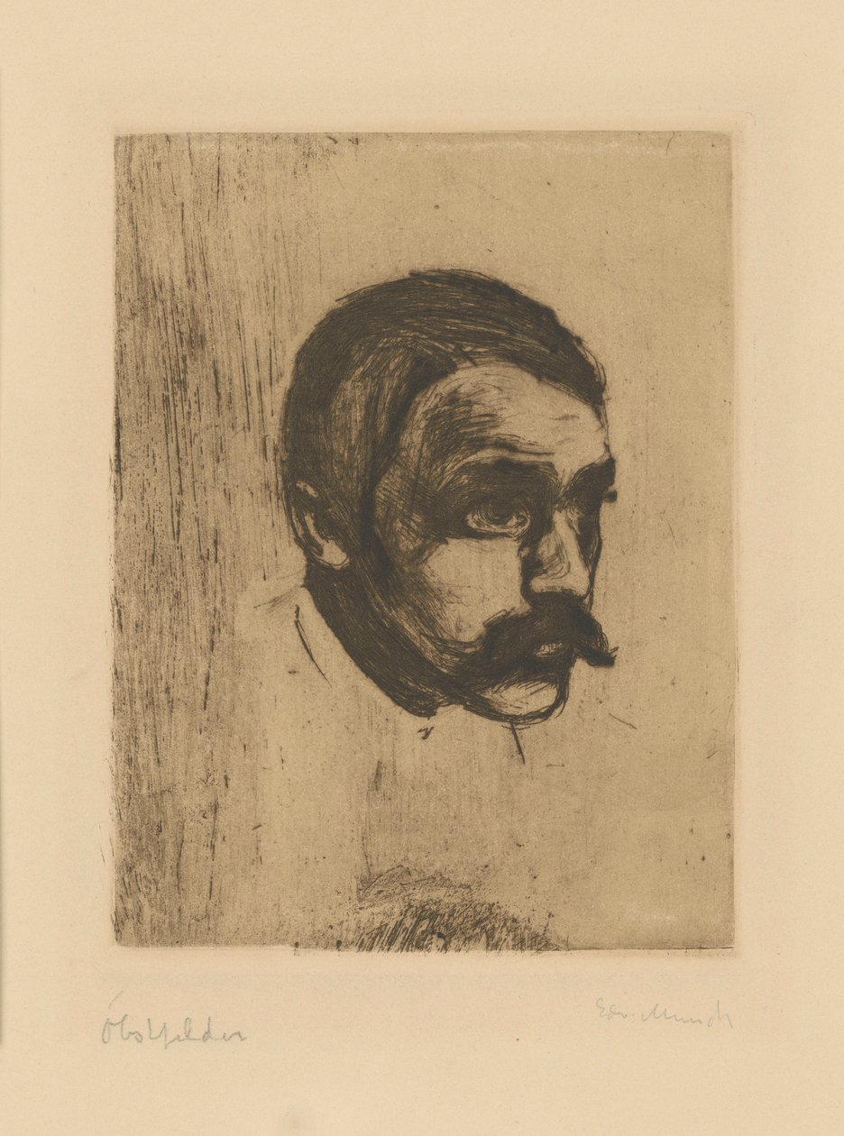 Sigbjørn Obstfelder door Edvard Munch