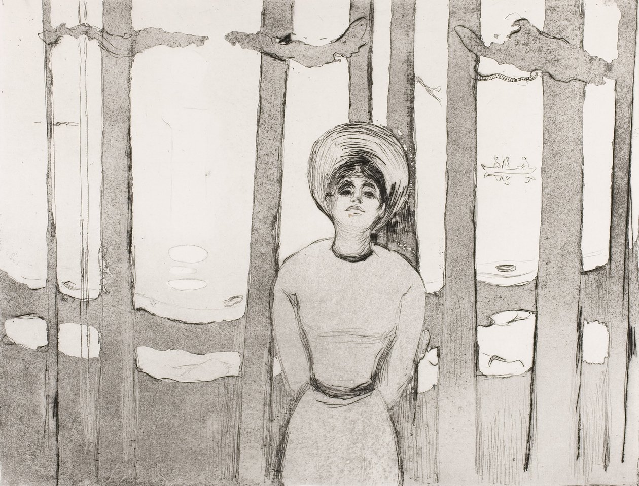Zomernacht, De Stem, 1894 door Edvard Munch