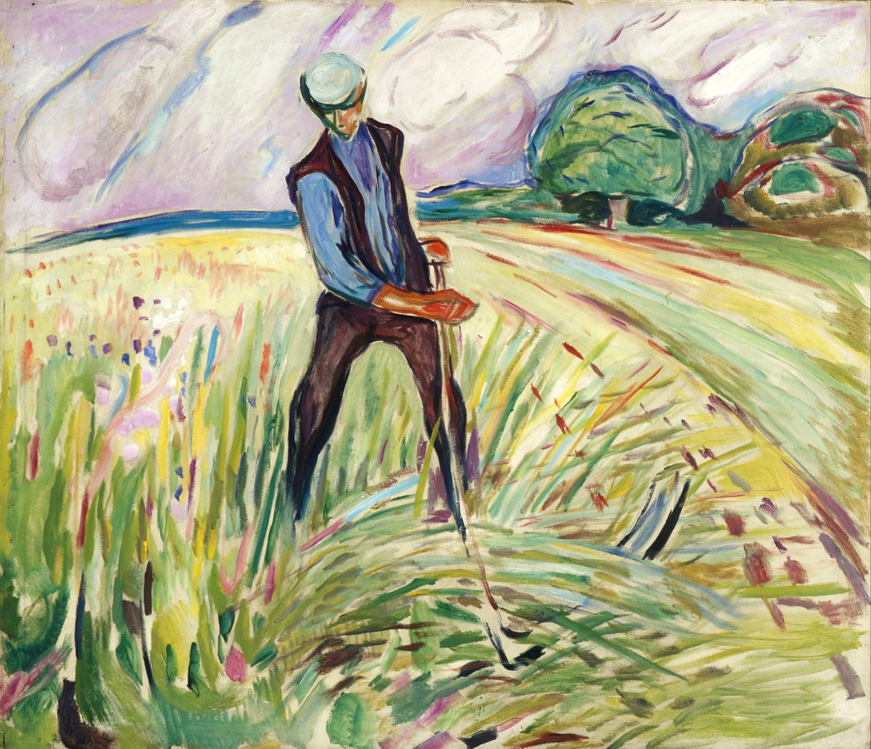 De hooimaker door Edvard Munch