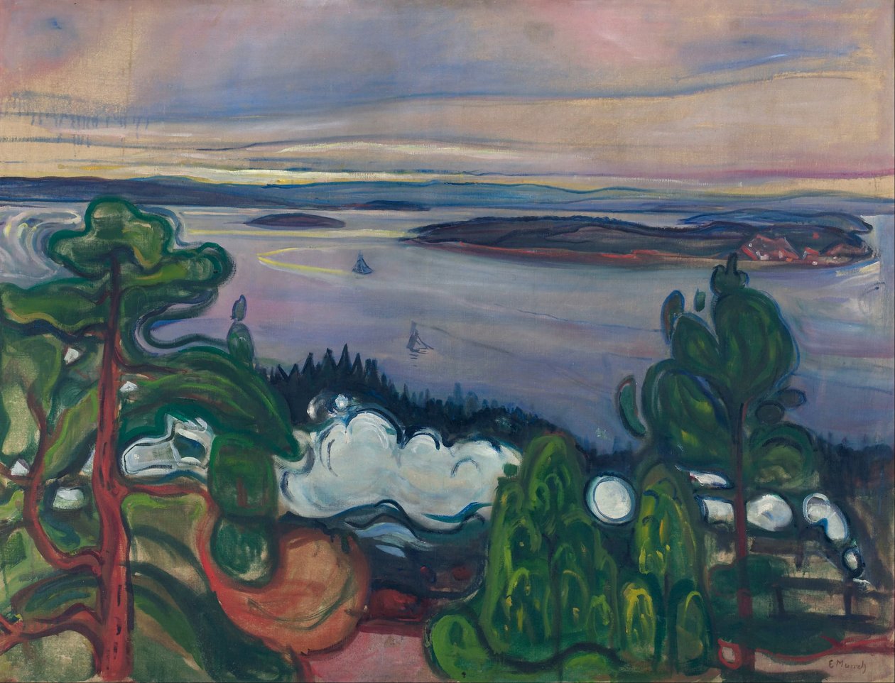 Treindamp  door Edvard Munch