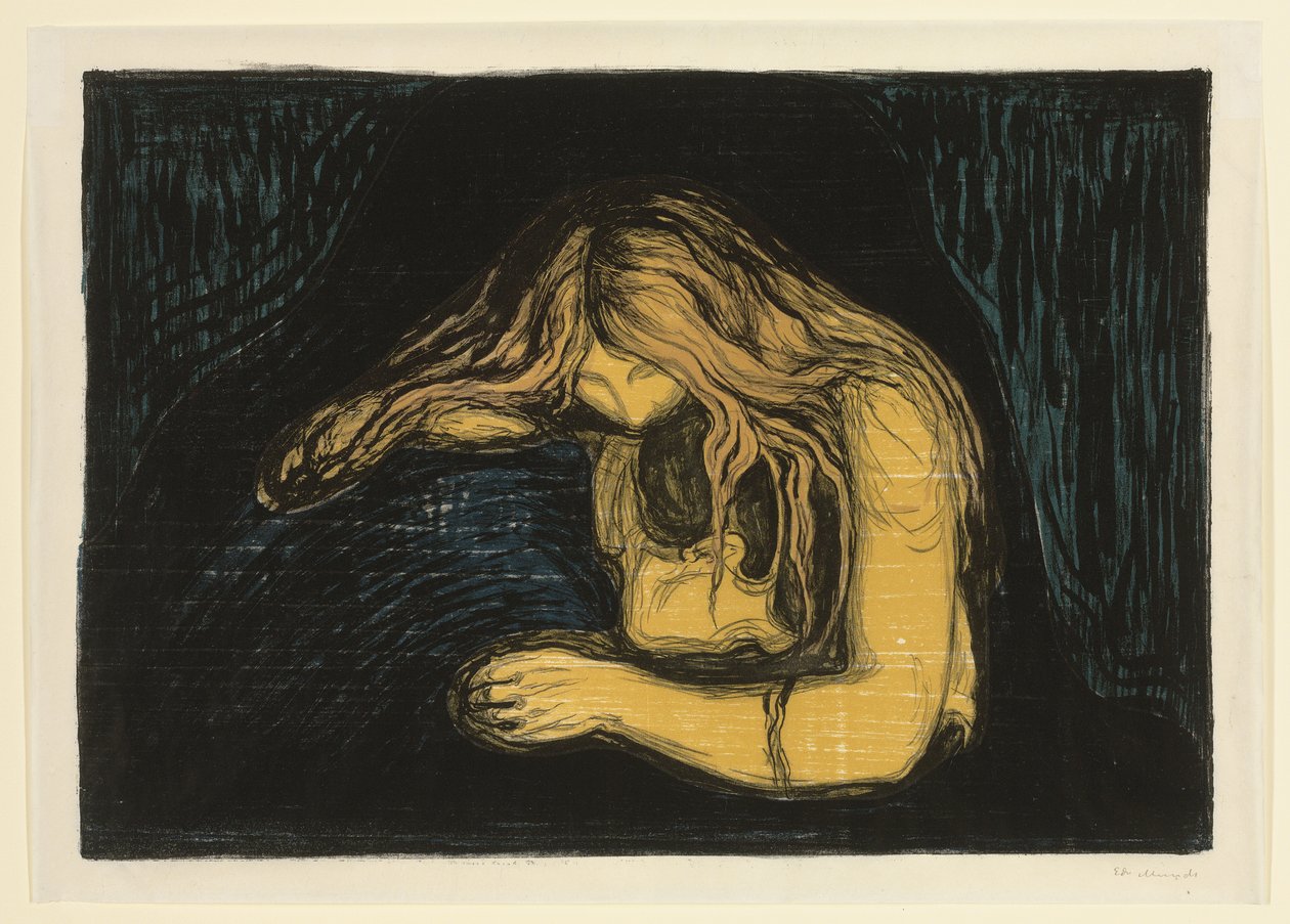 Vampier II door Edvard Munch