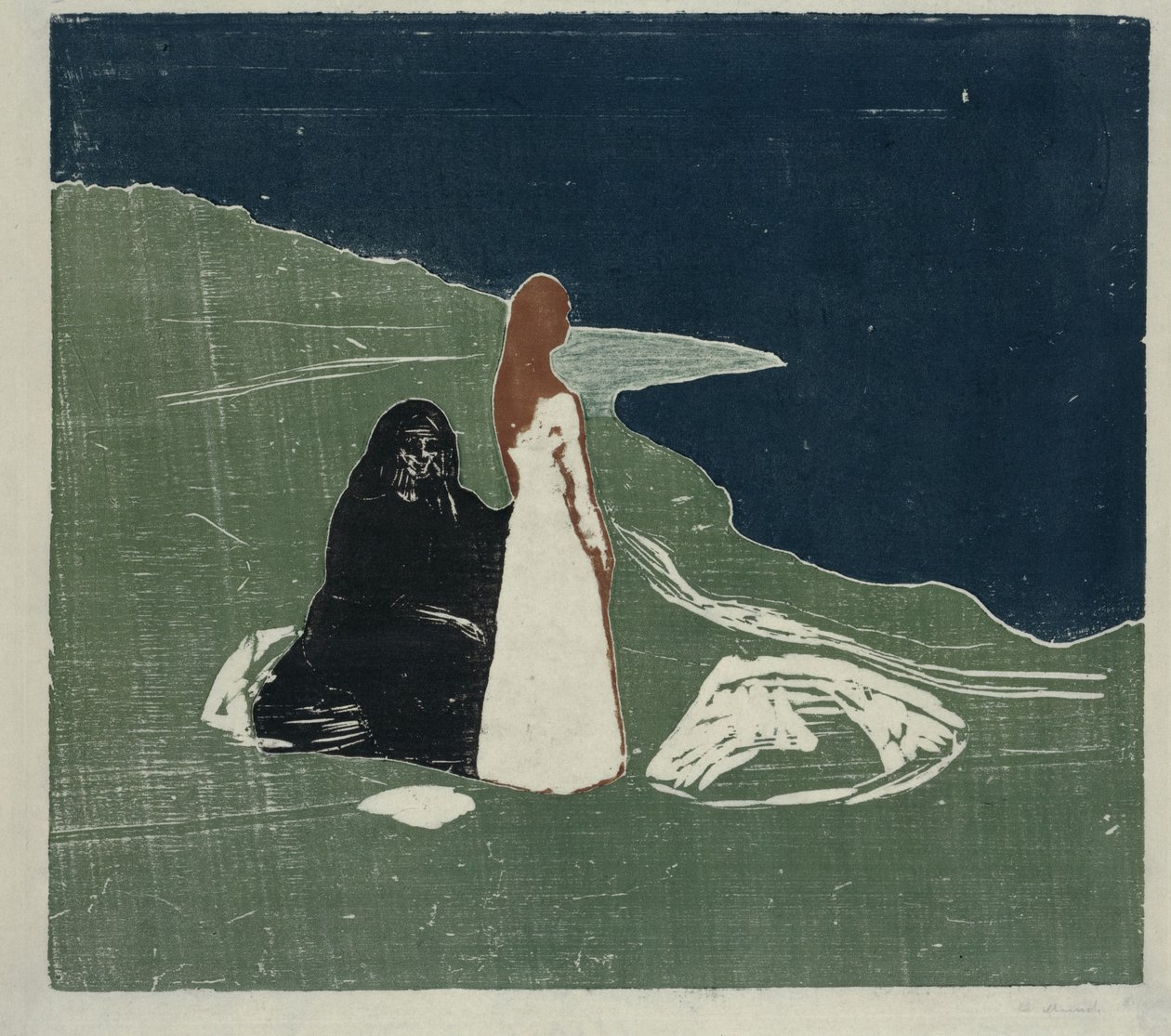 Twee vrouwen aan de kust door Edvard Munch