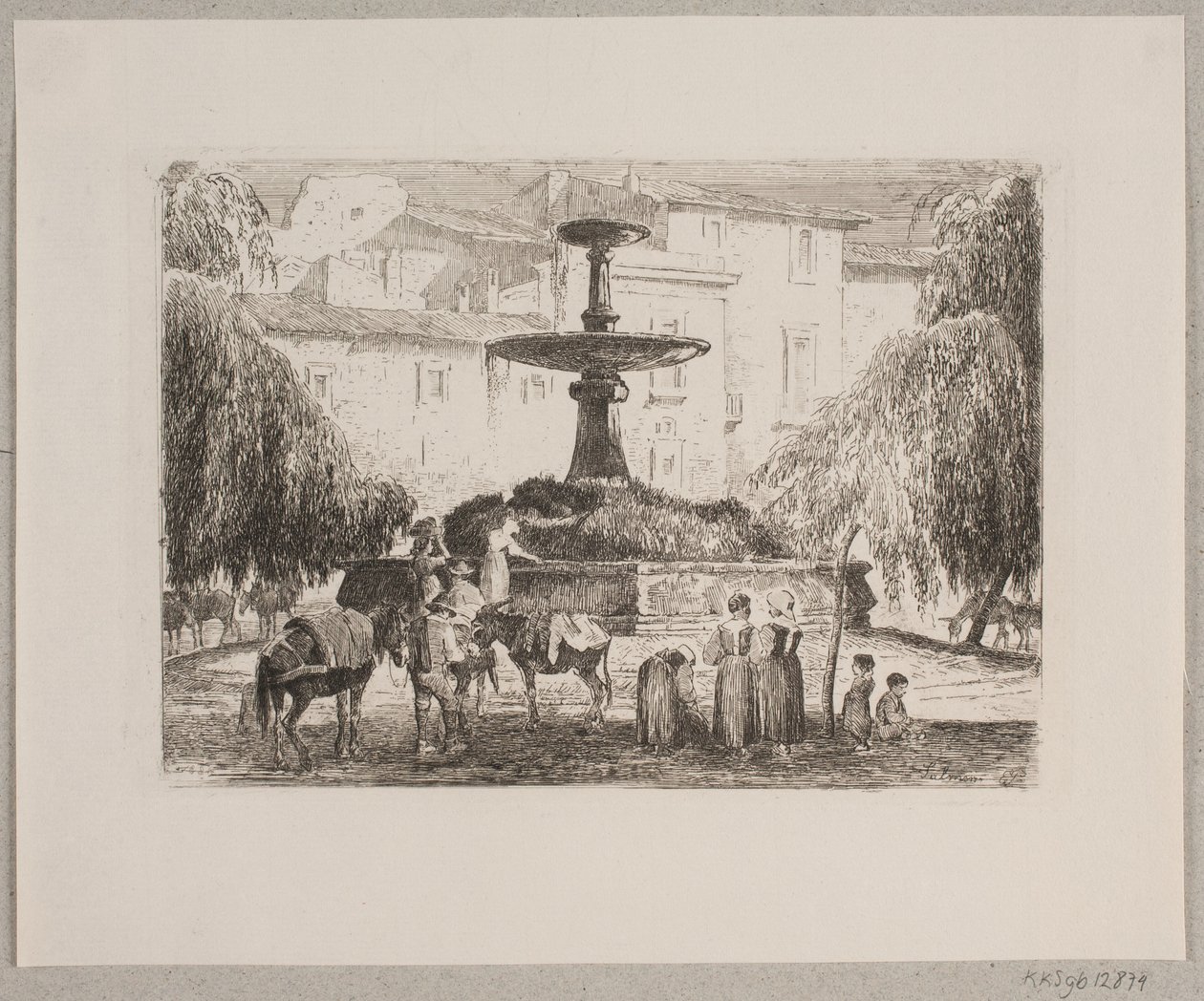 Plein in Sulmona door Edvard Petersen