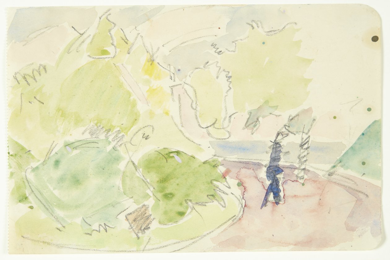 Kleurstudie voor het Langelinie Schilderij door Edvard Weie