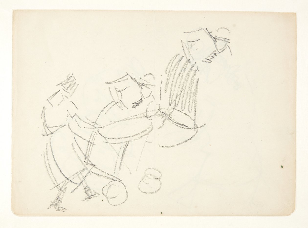 Figurenstudie voor het Langelinie-beeld door Edvard Weie