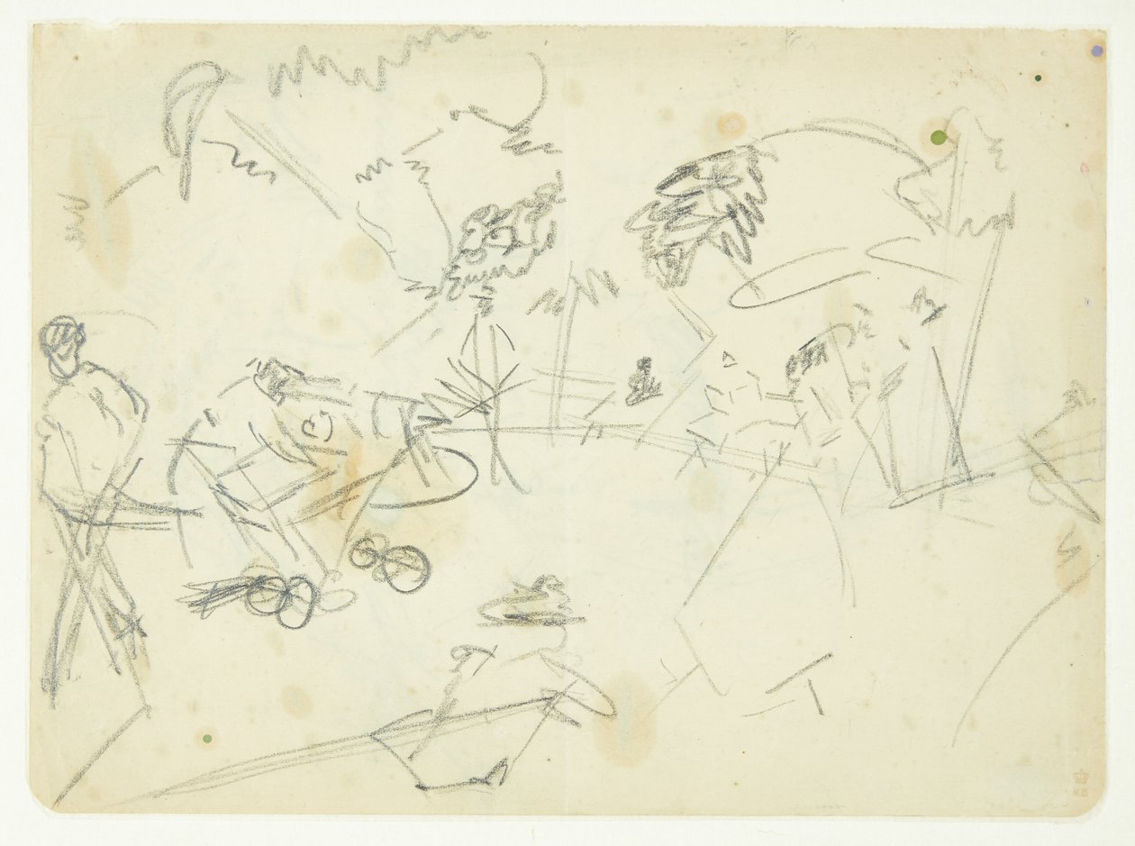 Compositiestudie voor het Langelinie-beeld door Edvard Weie