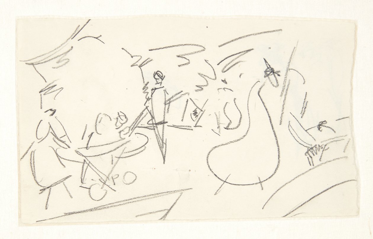 Compositiestudie voor het Langelinie-beeld door Edvard Weie