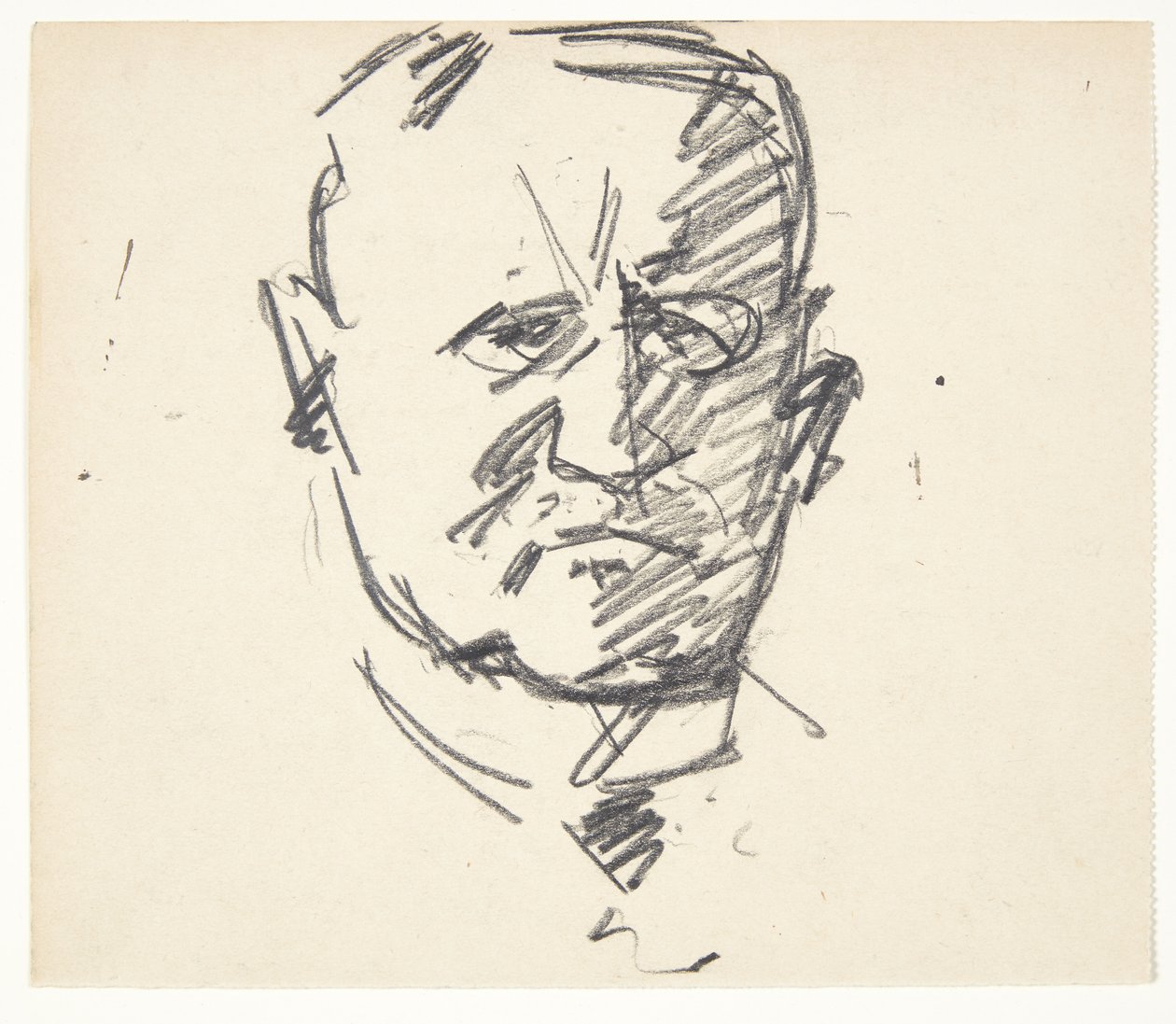 Studie voor een portret van professor, dr.med. Carl Lorentzen (1860-1932) door Edvard Weie