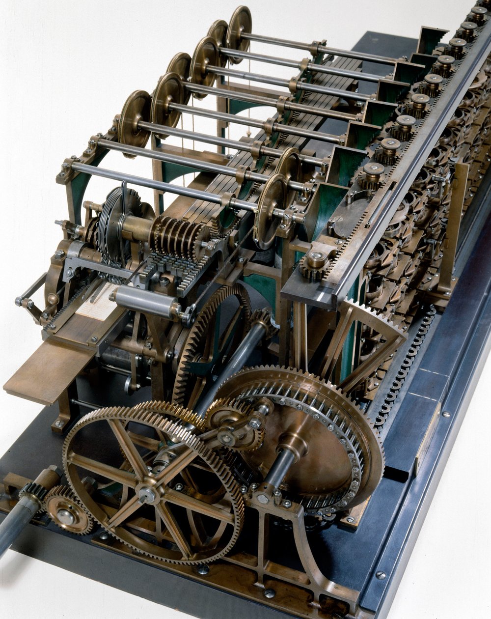 Detail van de Scheutz Difference Engine No 3 door Edvard and Scheutz Per Georg  Scheutz