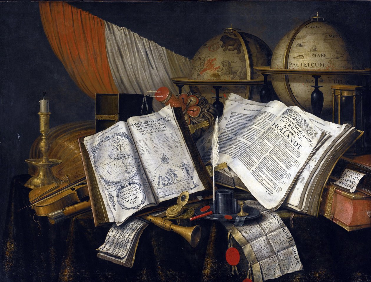 Vanitas Stilleven door Edwaert Colyer or Collier