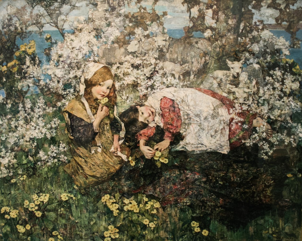 Lente-idylle door Edward Atkinson Hornel