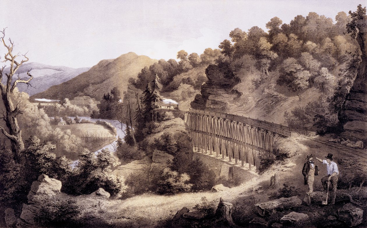 Viaduct over de Cheat River, uit 