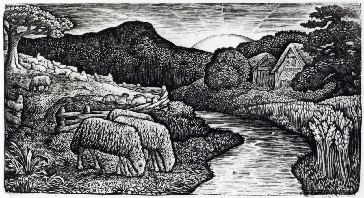 De Schapen van zijn Weide, c.1828, uit een editie van 350 prenten gepubliceerd voor het album 