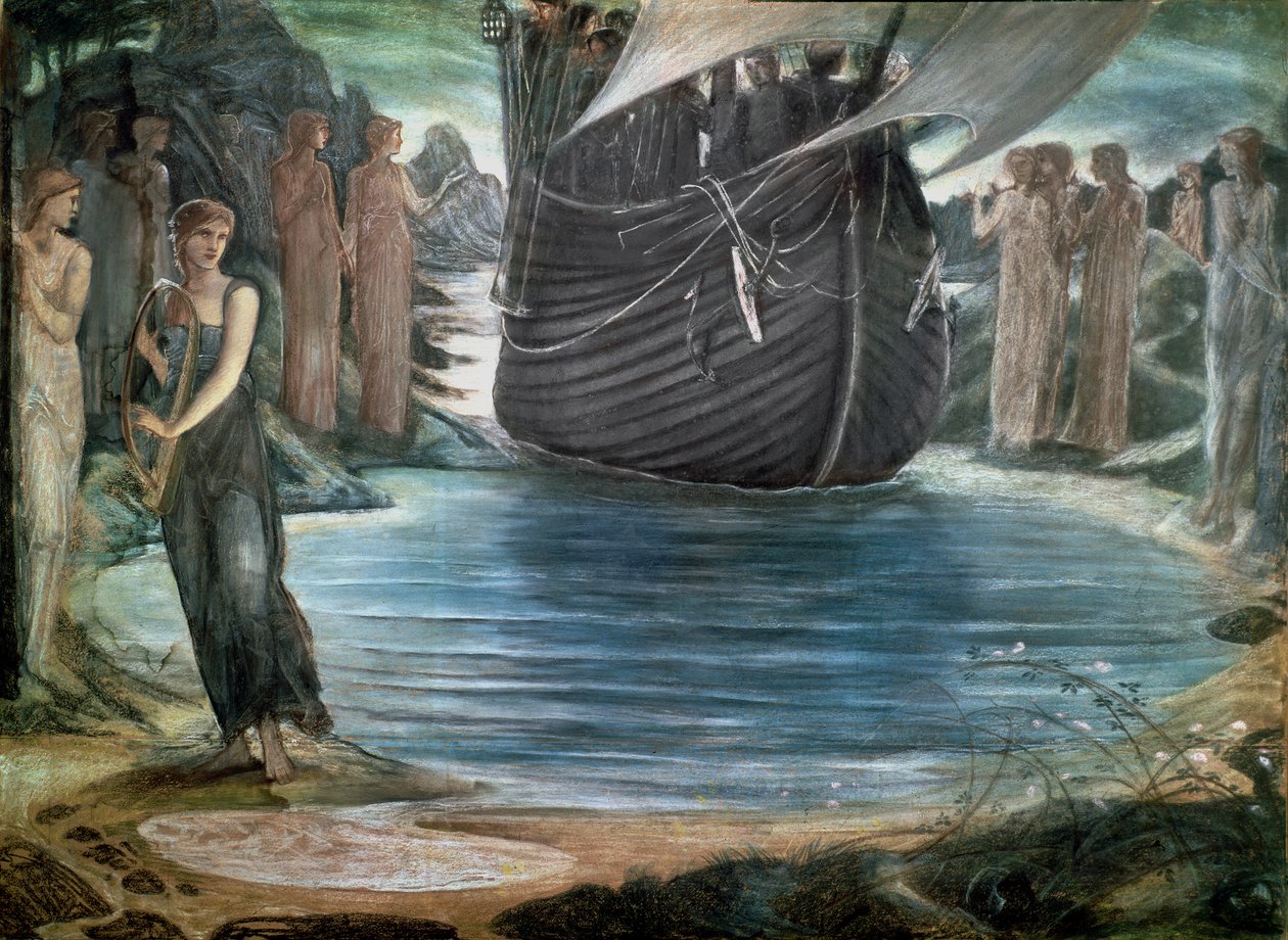 De Sirenen, c.1875 door Edward Burne Jones