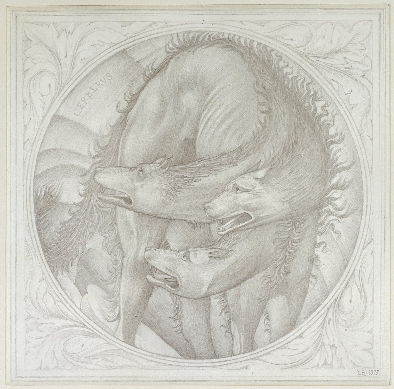 Het verhaal van Orpheus: Cerberus, 1875 door Edward Burne Jones