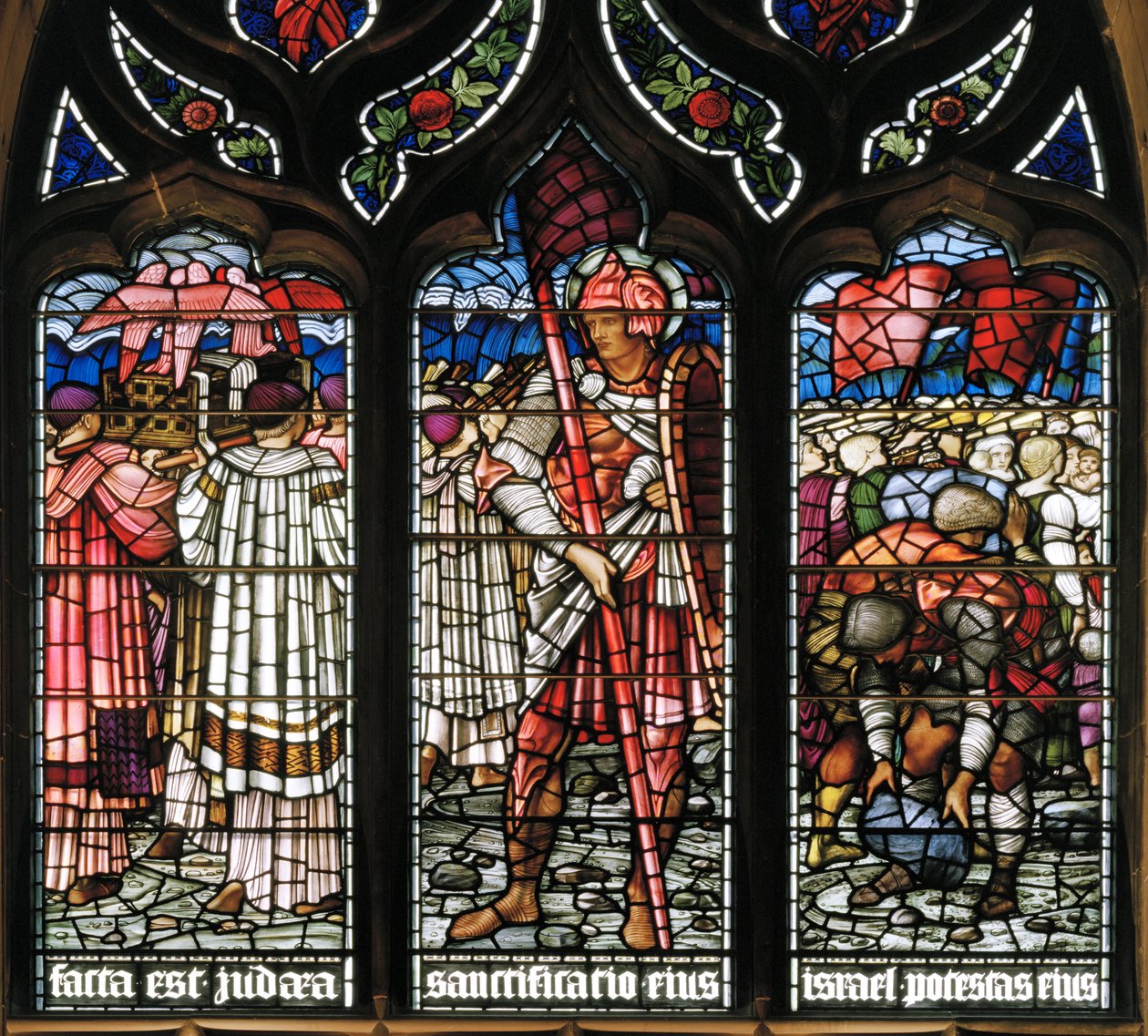 Edinburgh, St Giles Cathedral, Jozua, De Rode Zee Overstekend, Middeleeuwse Ridder door Edward Burne Jones