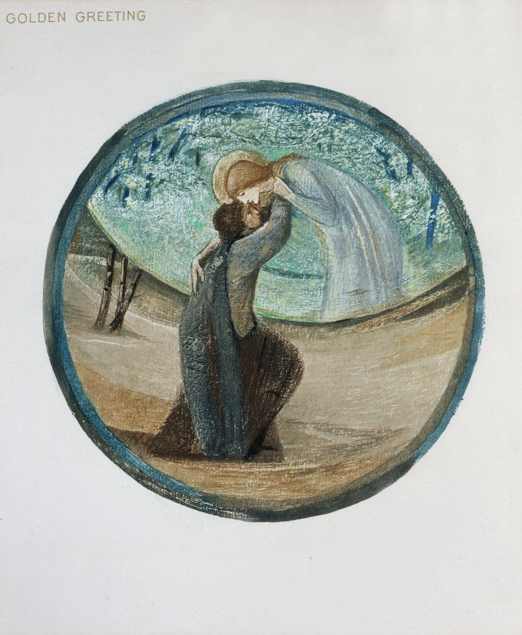 Het Bloemenboek: XVII. Gouden Groet, 1905 door Edward Burne Jones