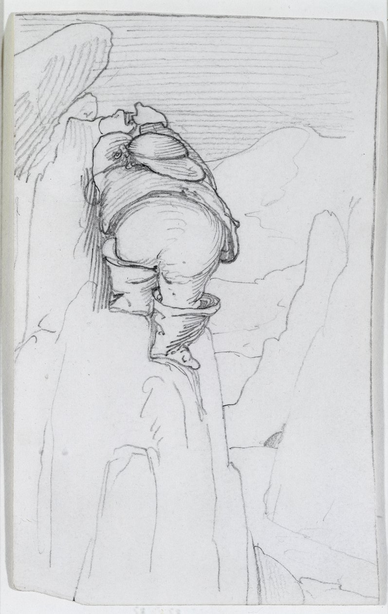 William Morris beklimt een berg in IJsland, c.1871 door Edward Burne Jones