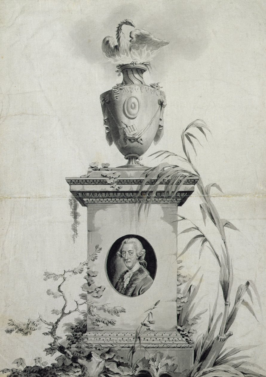 Ontwerp voor de titelpagina van de verzamelde werken van Dr. Thomas Arne (1710-78) door Edward Francis Burney