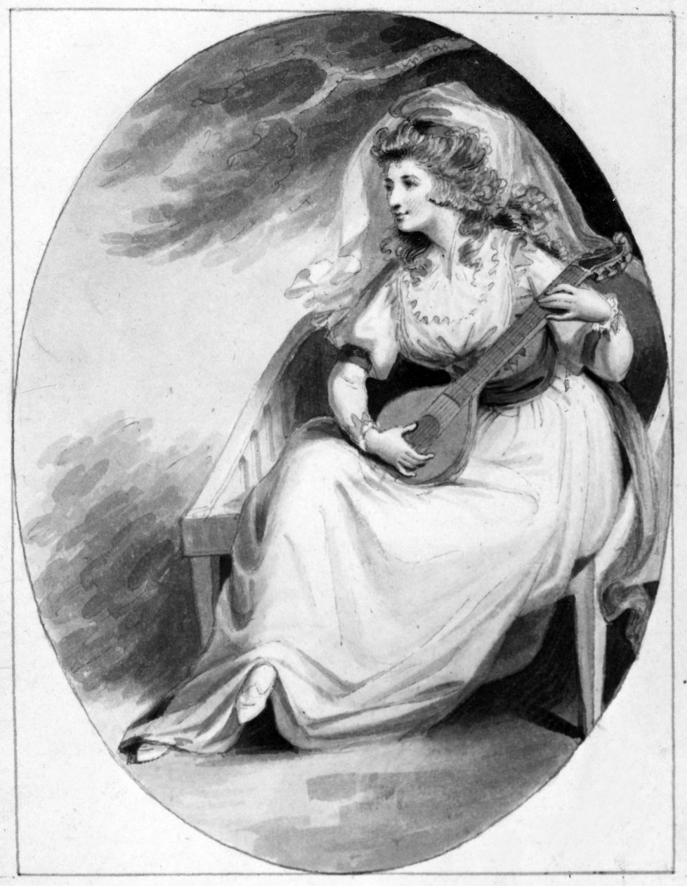 Elizabeth Farren in de rol van Olivia, ca. 1785 door Edward Francis Burney