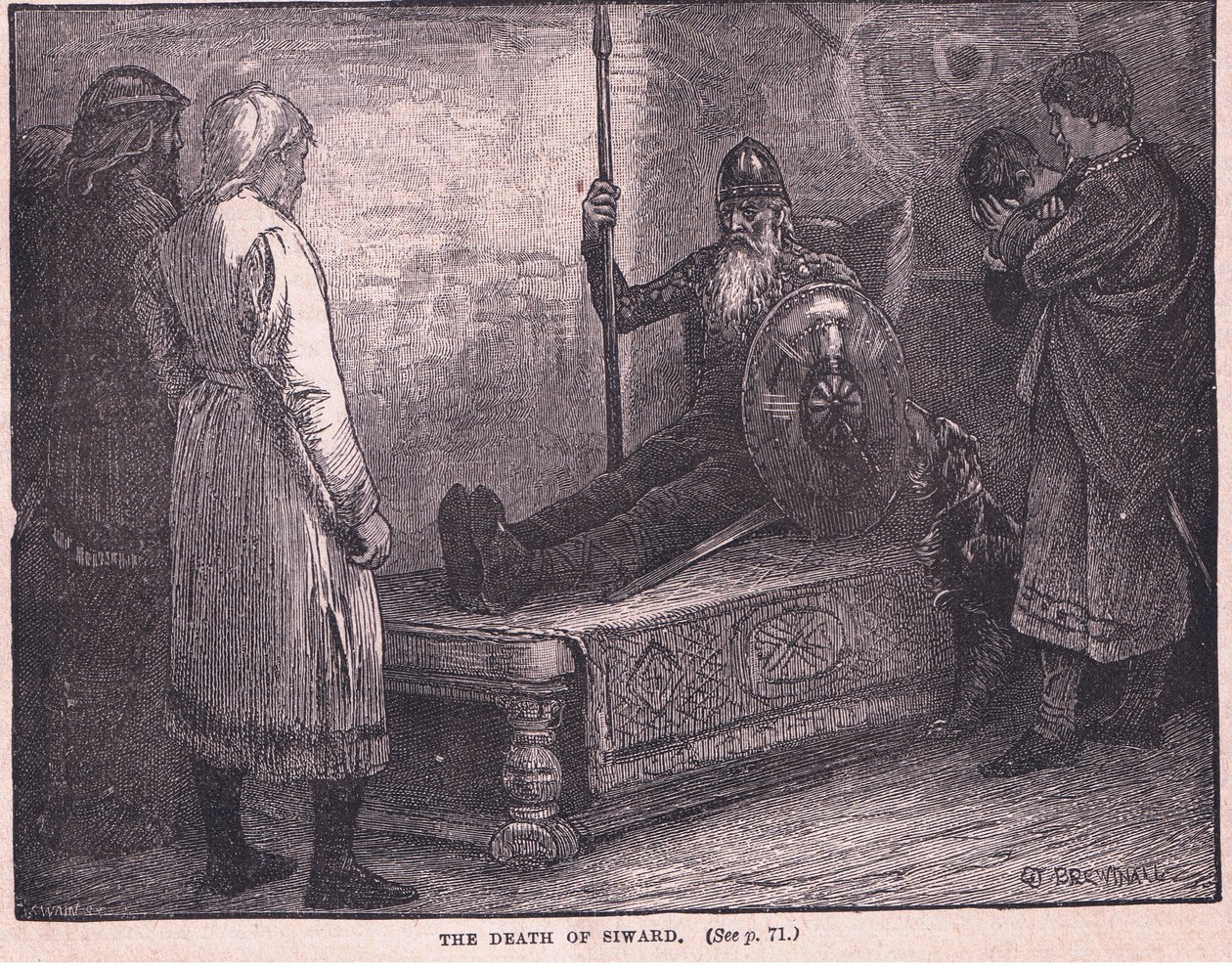 De dood van Siward AD 1057 door Edward Frederick Brewtnall