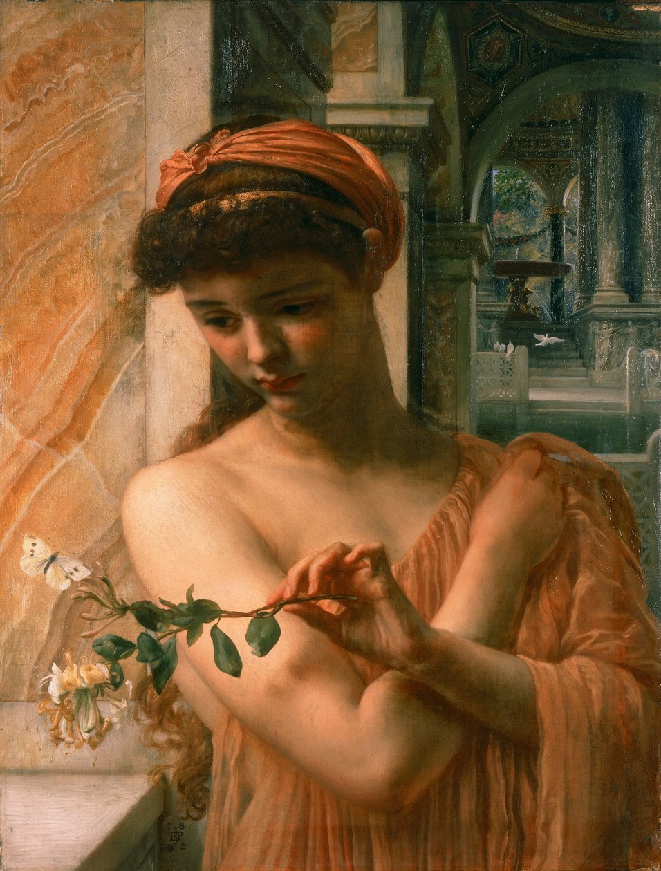 Psyche in de tempel van de liefde door Edward John Poynter