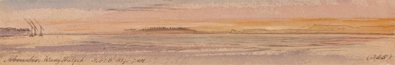Abu Seer, Wady Halfeh door Edward Lear