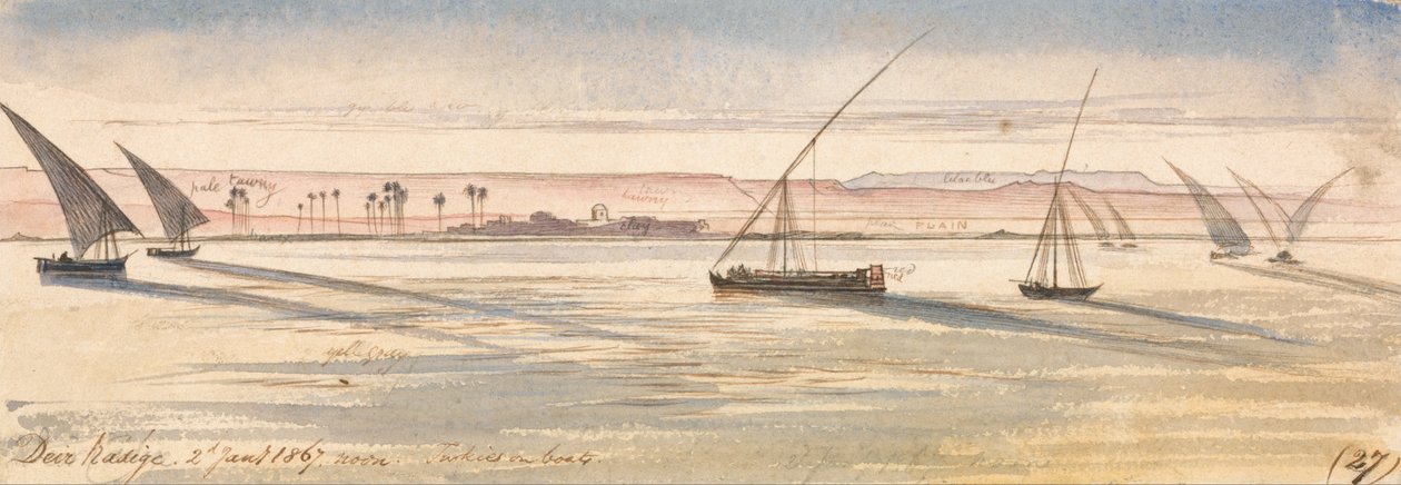 Deir Kadige, middag, 2 januari 1867 | Edward Lear
