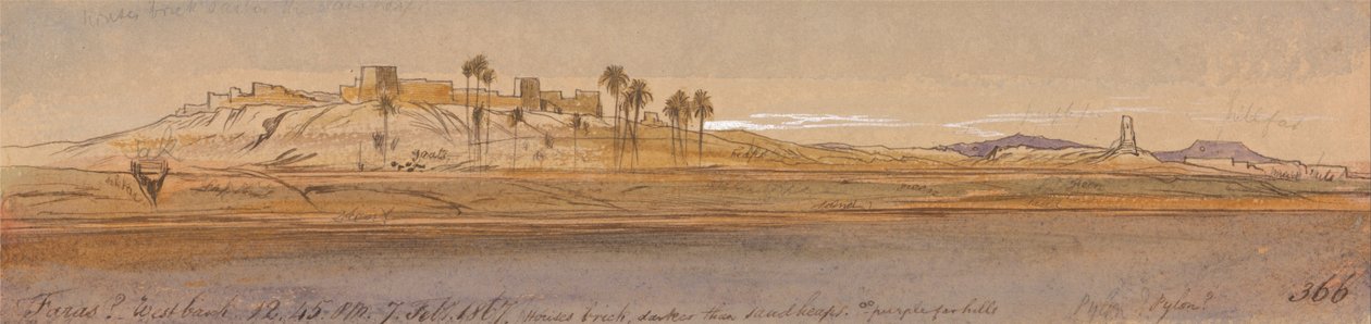 Faras Westbank door Edward Lear