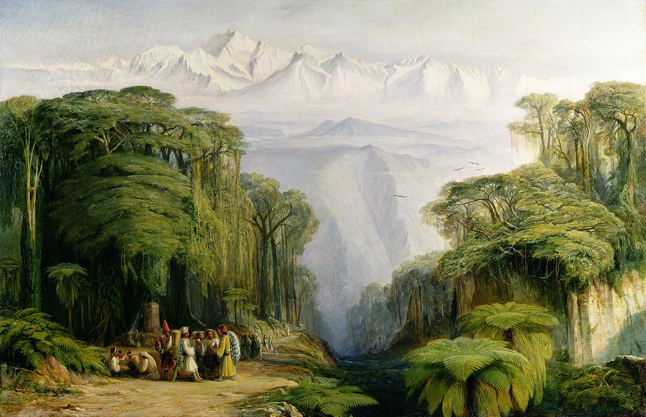 Kinchinjunga vanuit Darjeeling, 1879 door Edward Lear