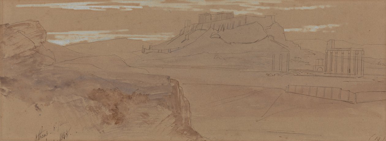 Schetsen van Athene door Edward Lear