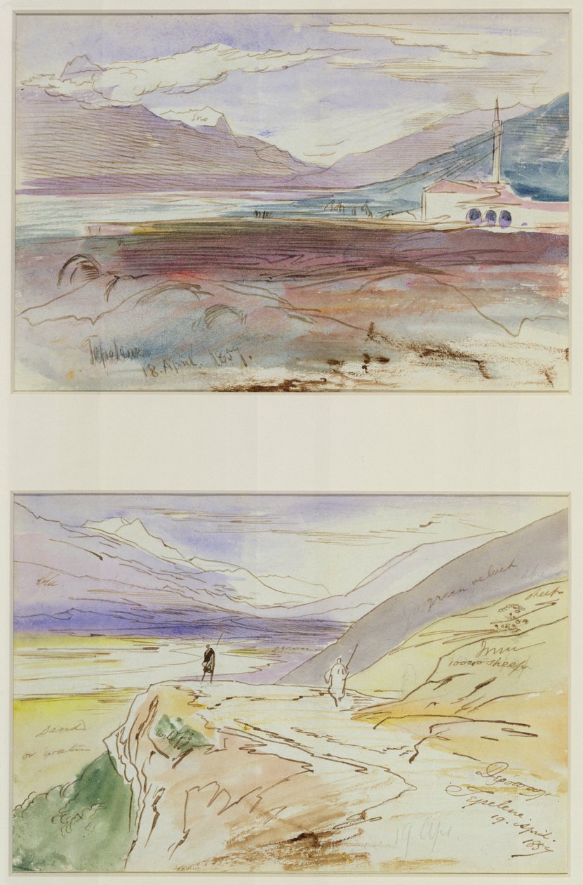 Tepelene, 1857 door Edward Lear