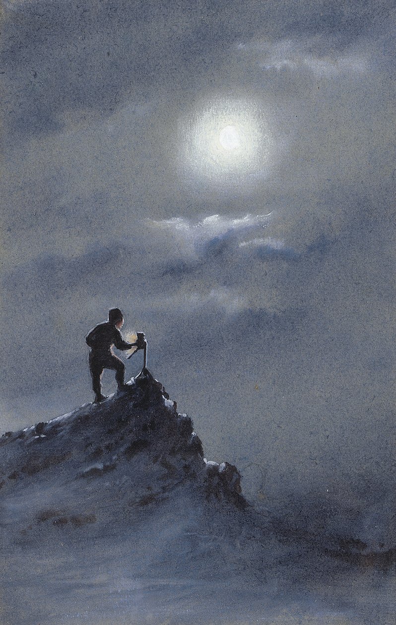 Birdie leest observaties op de Ramp, 6 juni 1911 door Edward Adrian Wilson