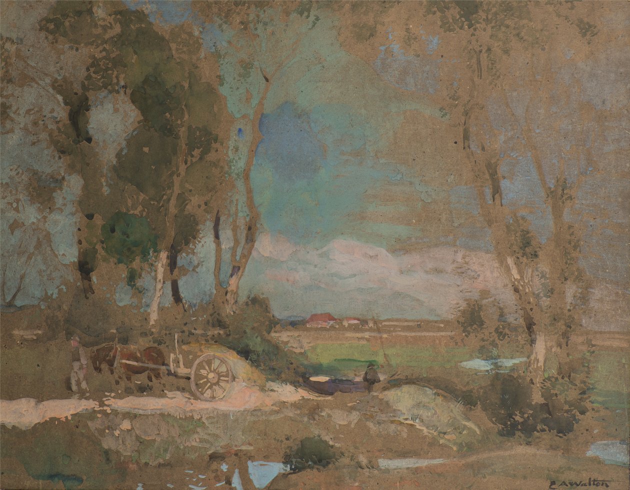 Gates of Fens, Suffolk door Edward Arthur Walton