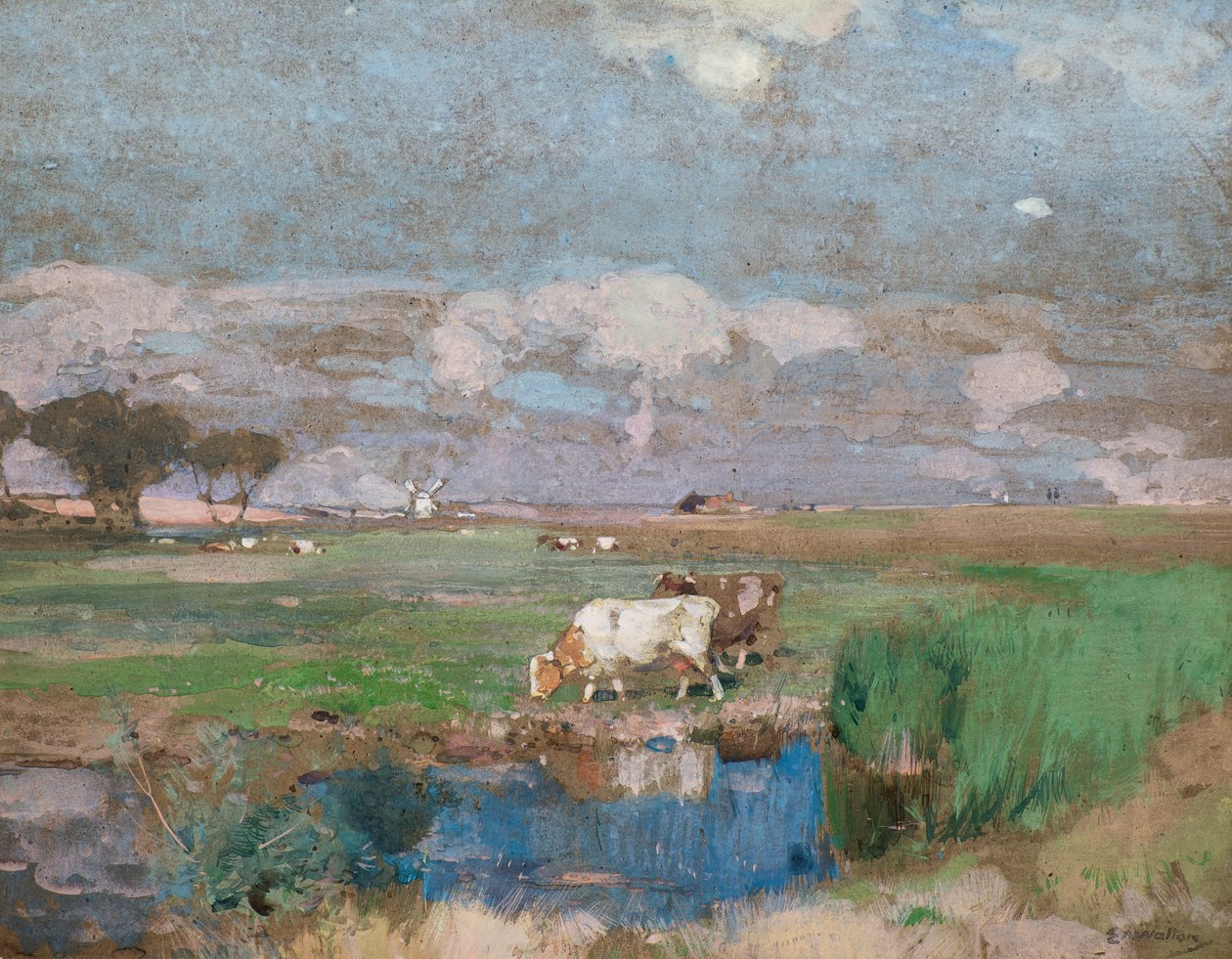 Suffolk Weiden door Edward Arthur Walton